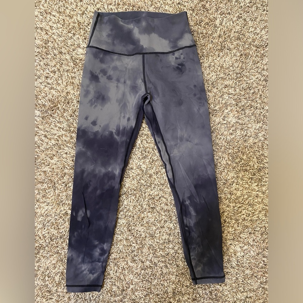 Zyia Active Gray Tie Dye Capri Leggins
